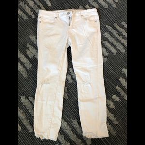 Free people white skinny jeans!